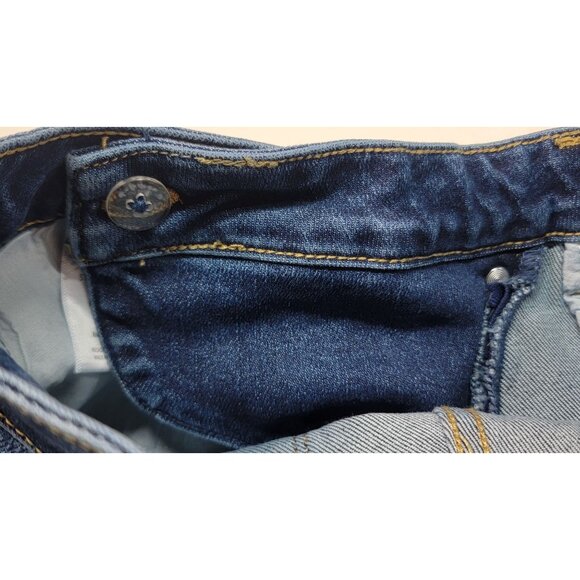 Bayeas Jeans Mid Rise Cross Over Button Straight Leg Denim Womens Size 27 NEW - Picture 8 of 11